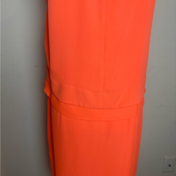 Banana Republic Sleeveless Layered Shift Dress Size 10 | Bright Orange - Picture 3 of 15